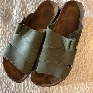 Birkenstock Green Leather Sandals